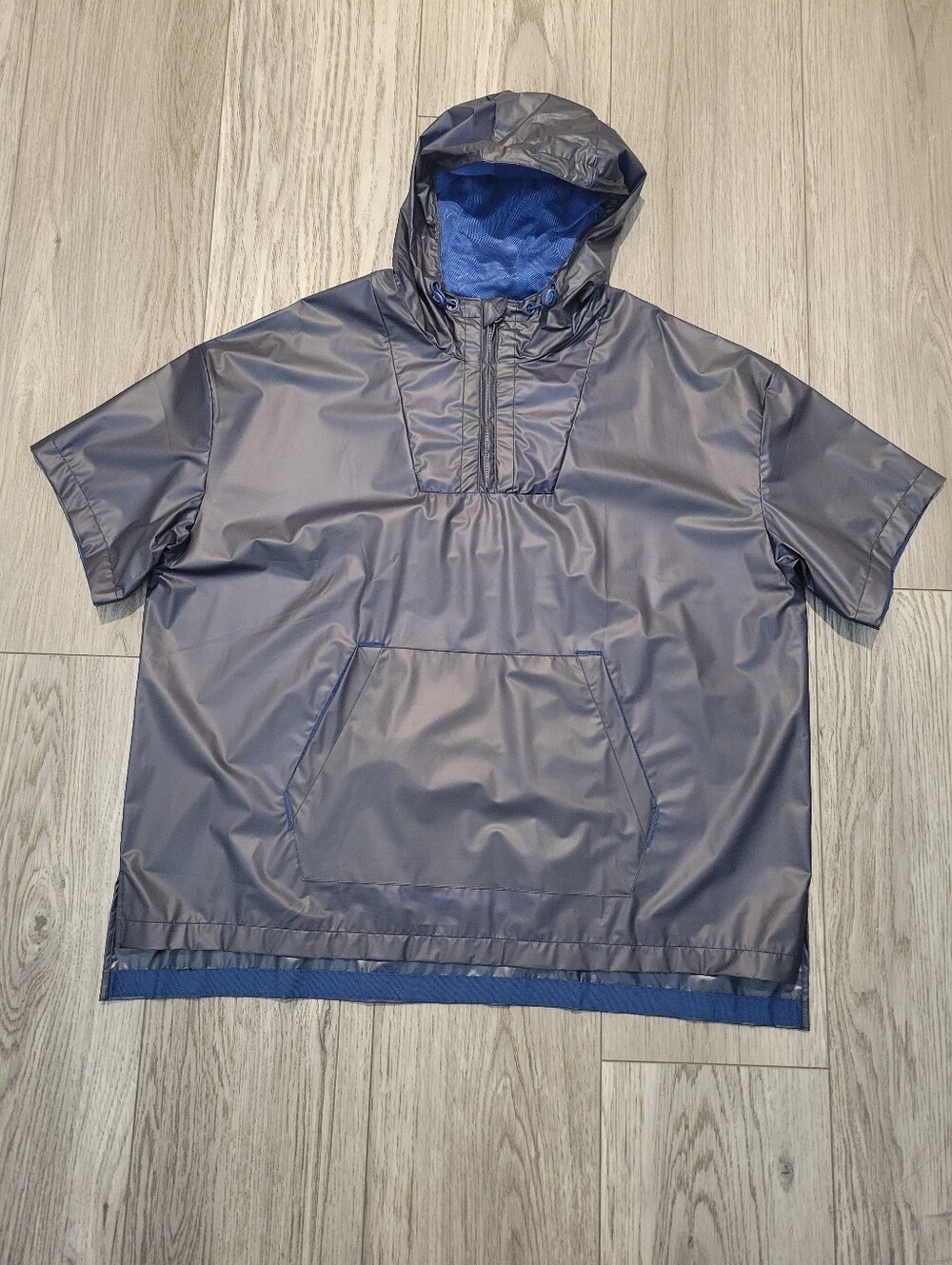 Cav Empt Short Sleeve Hooded Pullover Rain Poncho - Navy Blue
